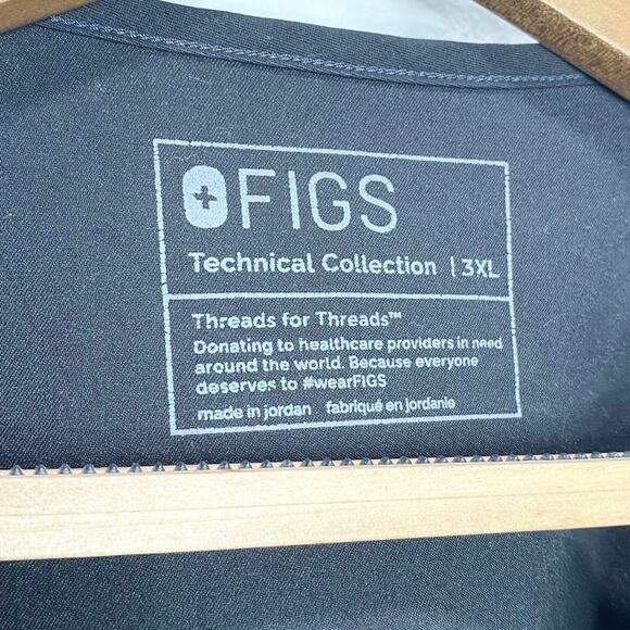 Figs Catarina Top & Zamora Joggers Set In Black 3XL - Picture 4 of 7